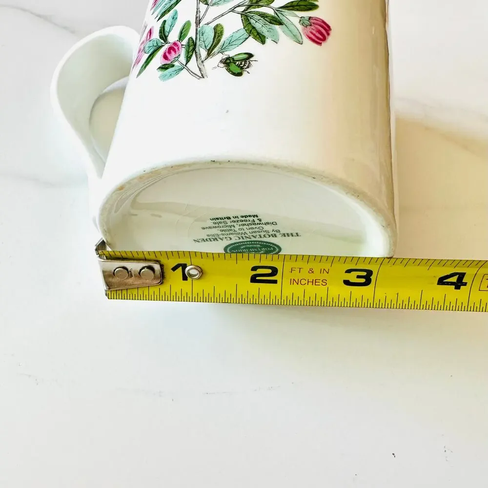 PORTMEIRION Botanical Garden Floral Flower Illustrated Ceramic White Mug UK